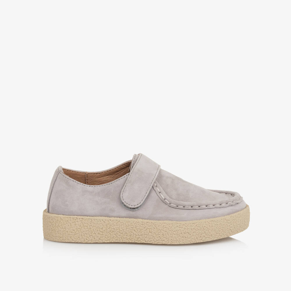 Age of Innocence-Boys Grey Suede Moccasin Loafers | Childrensalon Outlet