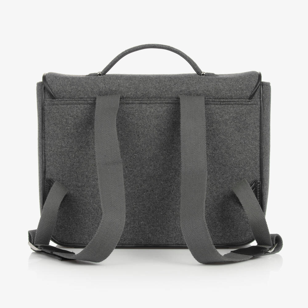 Age of Innocence-Boys Grey Wool Satchel Bag | Childrensalon Outlet