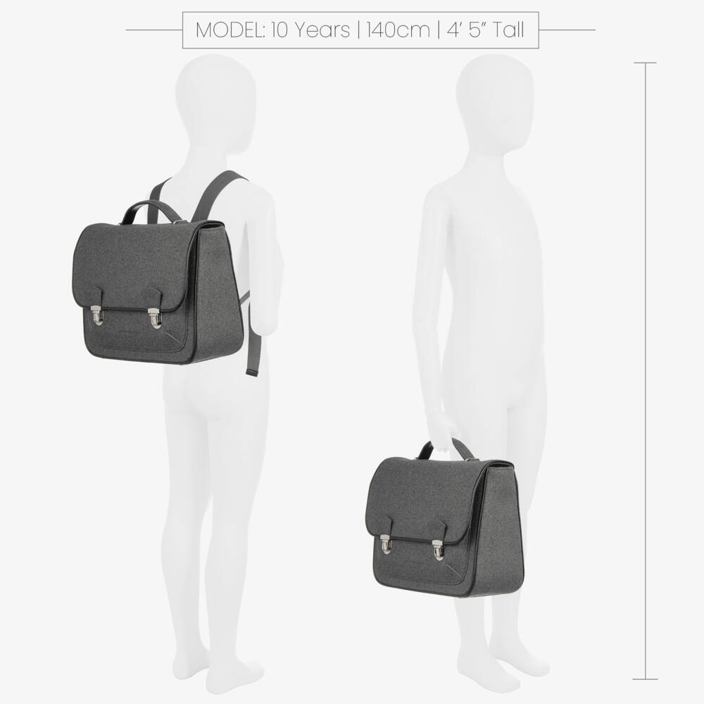 Age of Innocence-Boys Grey Wool Satchel Bag | Childrensalon Outlet