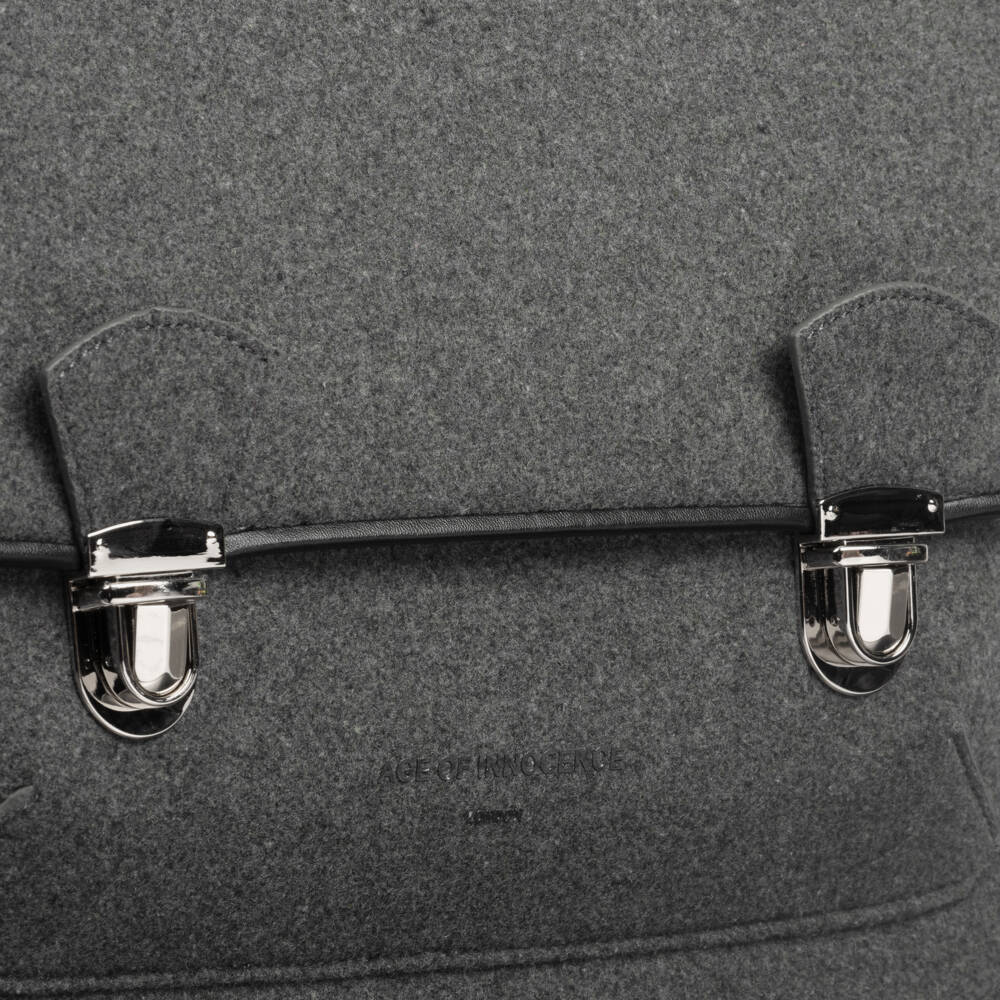 Age of Innocence-Boys Grey Wool Satchel Bag | Childrensalon Outlet
