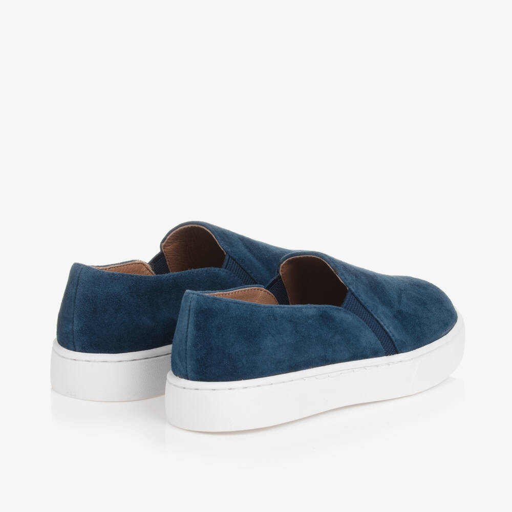 ايج اوف انوسنس-حذاء سهل الانتعال جلد شامواه لون أزرق داكن | Childrensalon Outlet