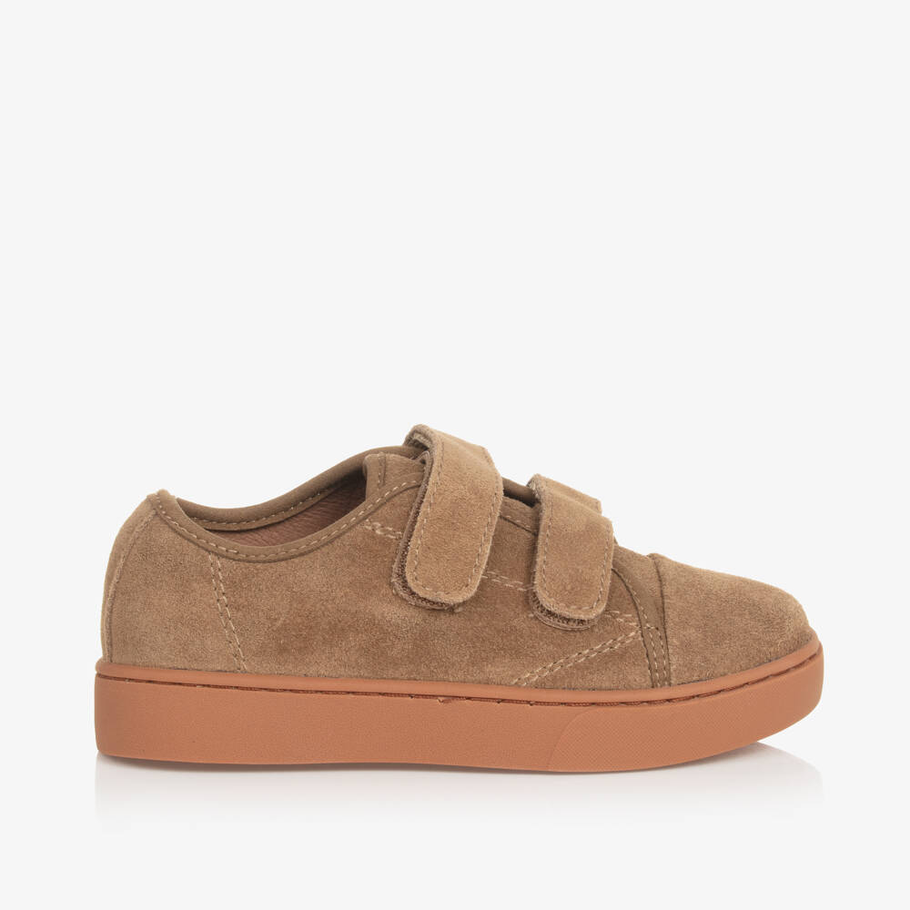 Age of Innocence-Boys Taupe Suede Velcro Shoes | Childrensalon Outlet