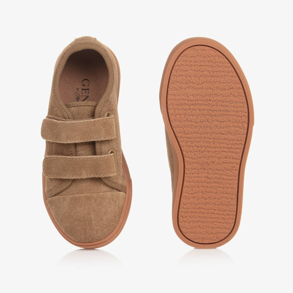 Age of Innocence-Boys Taupe Suede Velcro Shoes | Childrensalon Outlet