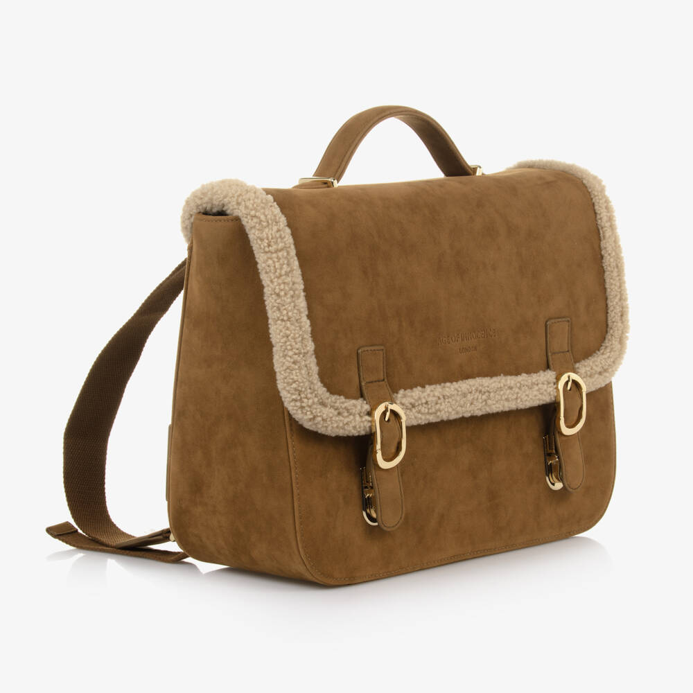 Age of Innocence-Girls Camel Faux Suede Backpack | Childrensalon Outlet