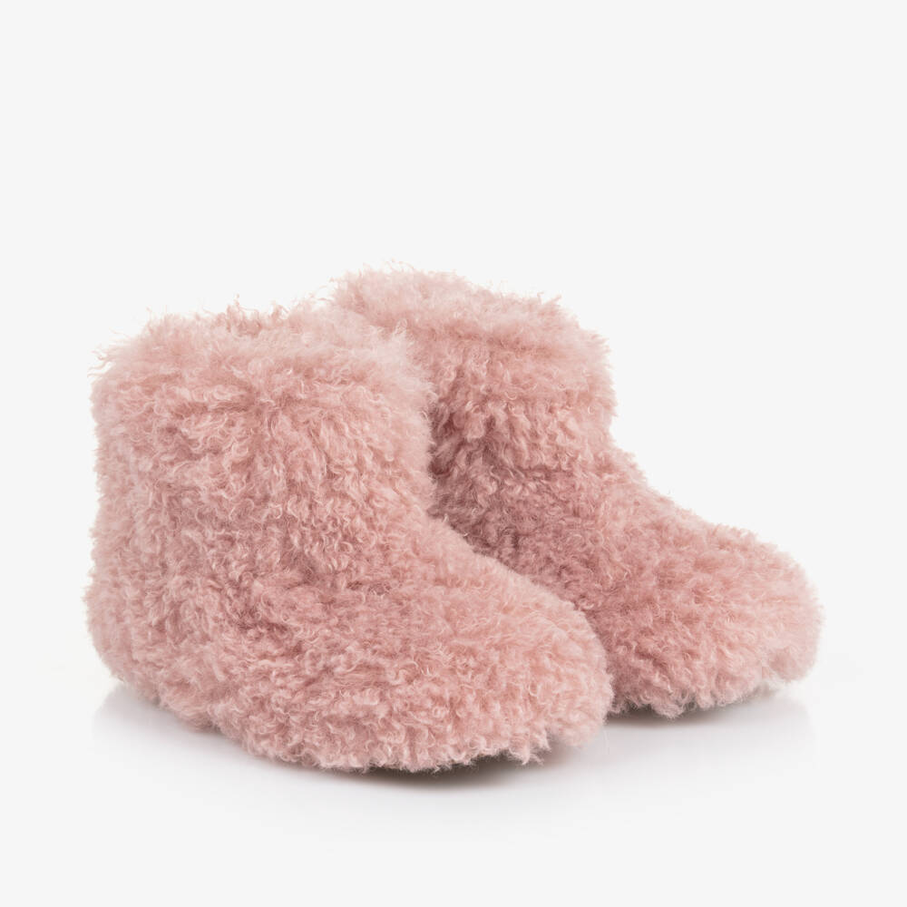 Age of Innocence-Girls Fluffy Pink Winter Boots | Childrensalon Outlet