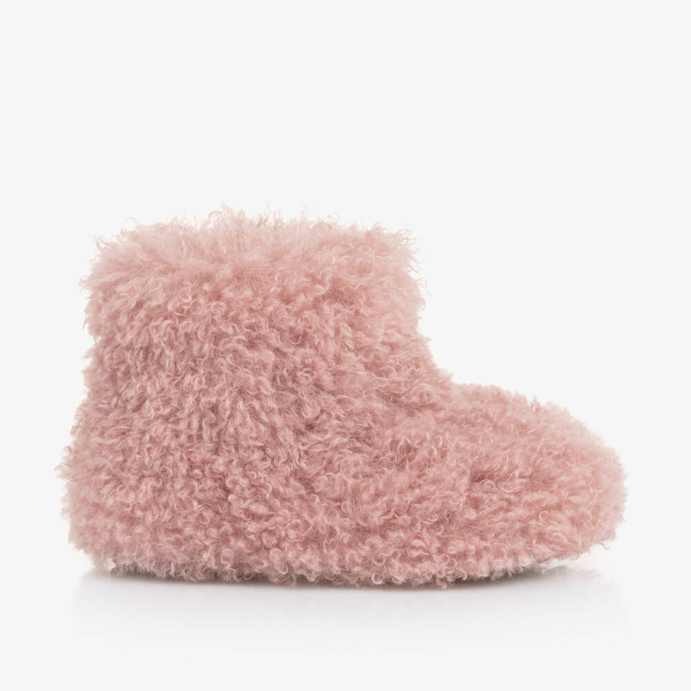 Age of Innocence-Girls Fluffy Pink Winter Boots | Childrensalon Outlet