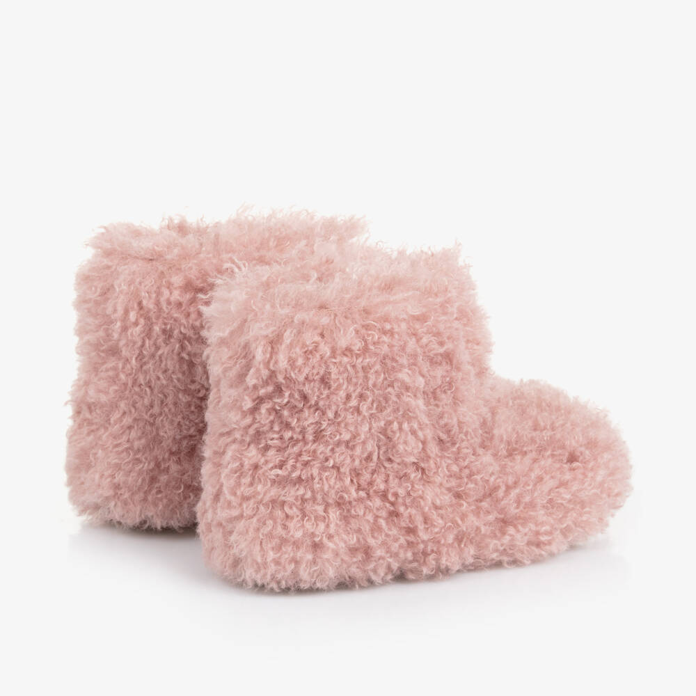 Age of Innocence-Girls Fluffy Pink Winter Boots | Childrensalon Outlet