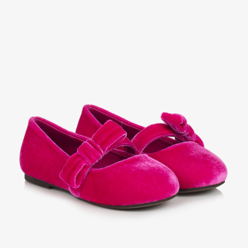 Age of Innocence-Бархатные туфли цвета фуксии для девочек | Childrensalon Outlet