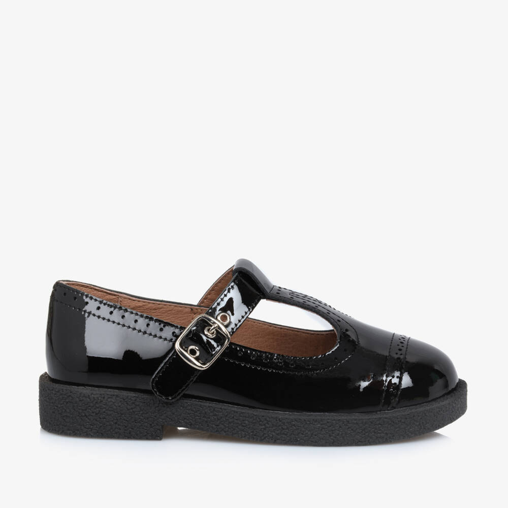 Age of Innocence-Girls Glossy Black Leather Shoes | Childrensalon Outlet