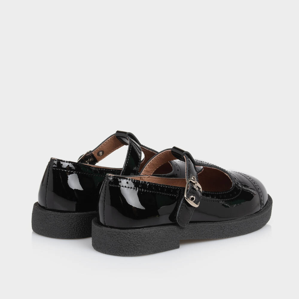 Age of Innocence-Girls Glossy Black Leather Shoes | Childrensalon Outlet