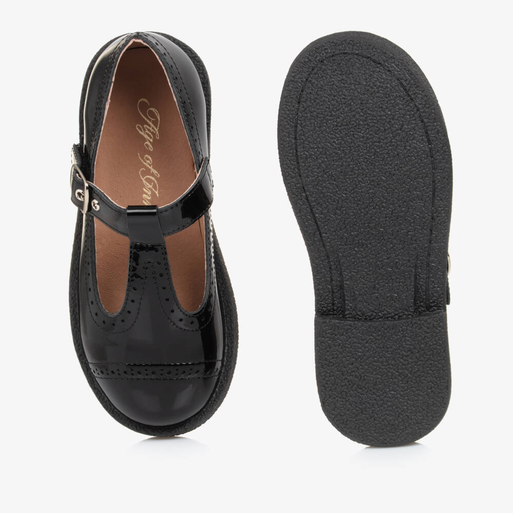 Age of Innocence-Girls Glossy Black Leather Shoes | Childrensalon Outlet