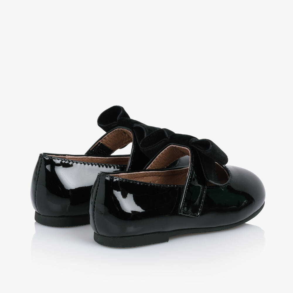 Age of Innocence-Girls Glossy Black Leather Shoes | Childrensalon Outlet