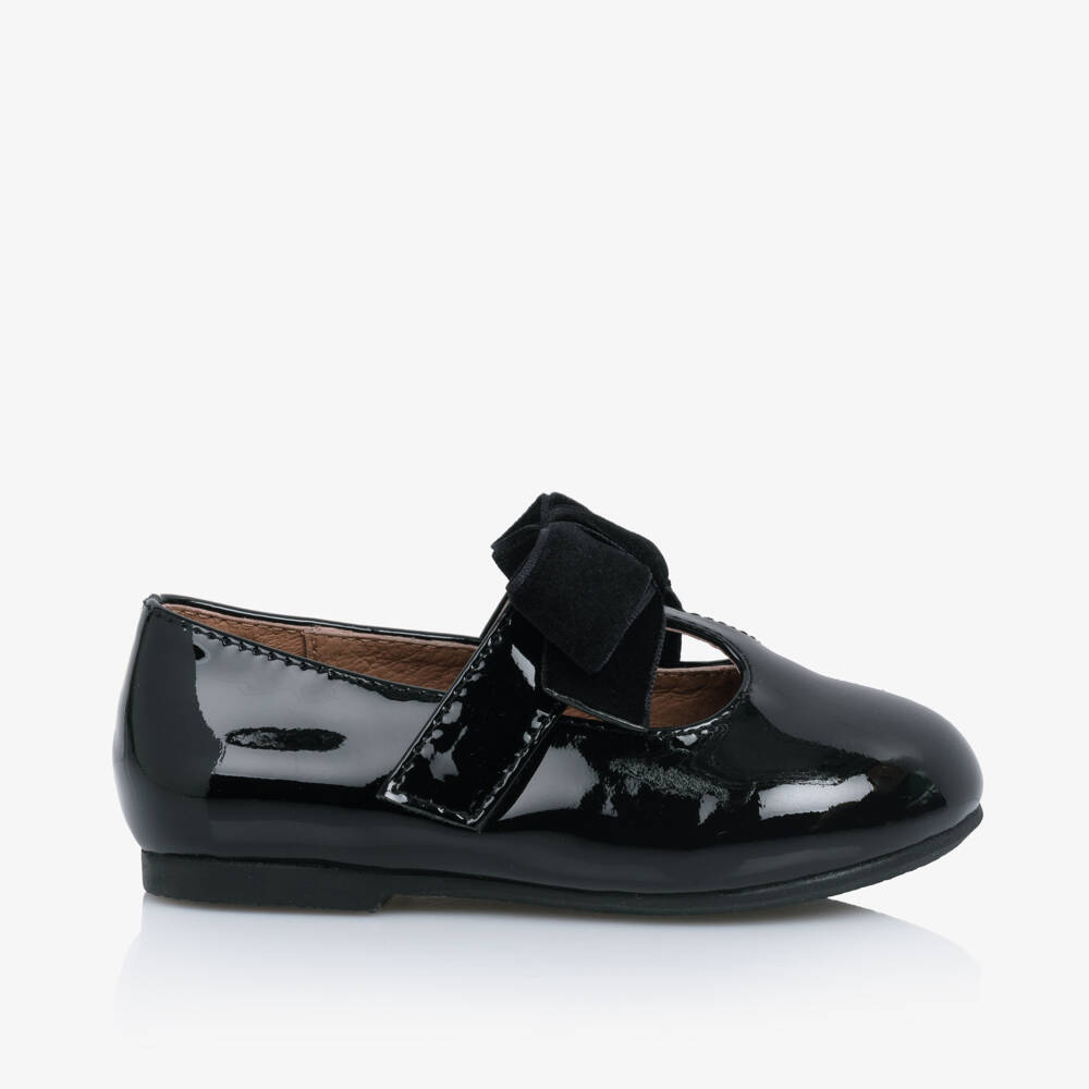 Age of Innocence-Girls Glossy Black Leather Shoes | Childrensalon Outlet