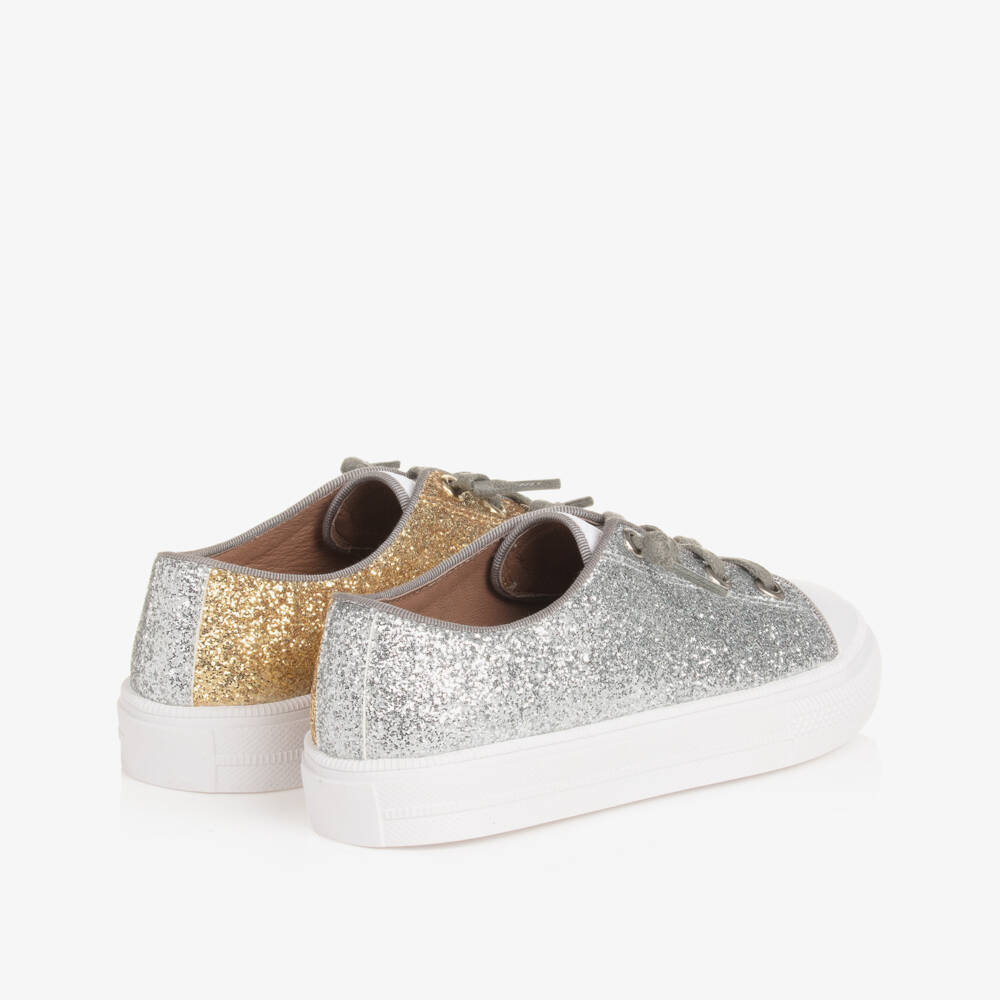 Age of Innocence-Girls Gold & Silver Glitter Trainers | Childrensalon Outlet