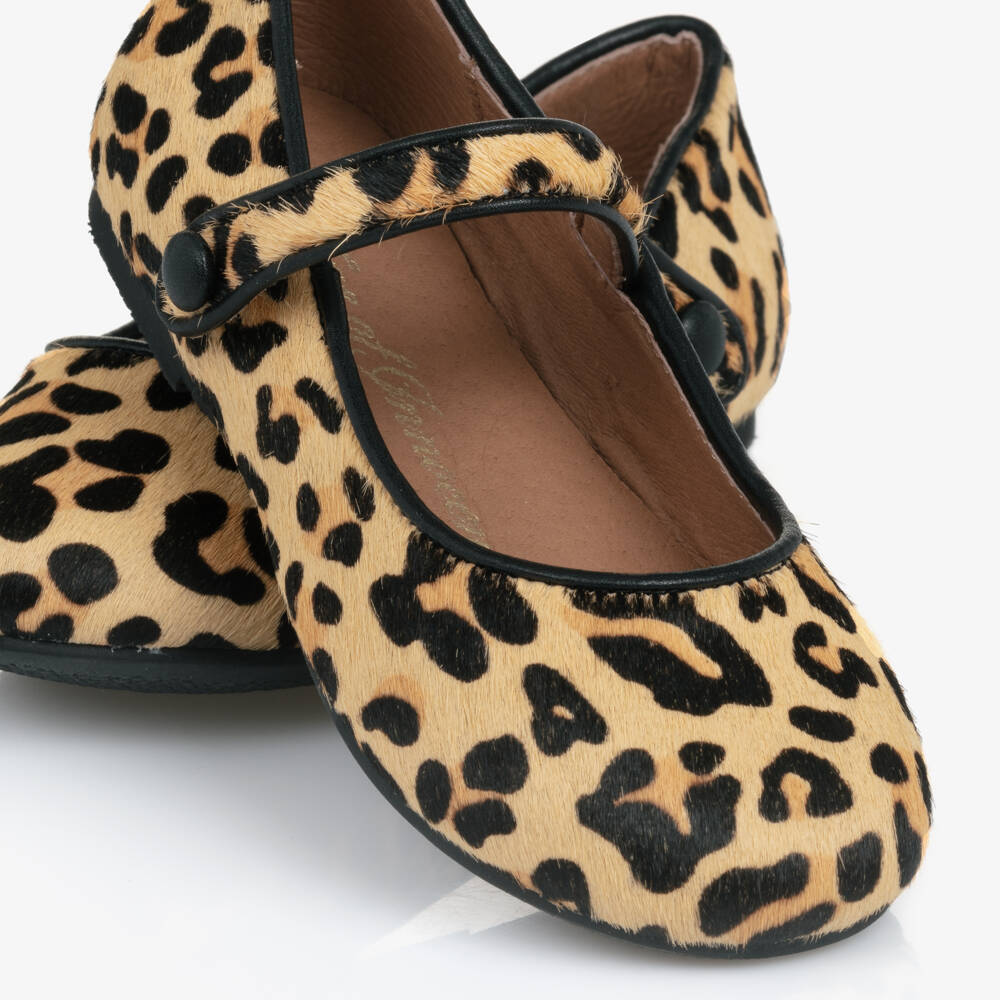 Age of Innocence-Girls Leopard Patterned Beige Flats | Childrensalon Outlet