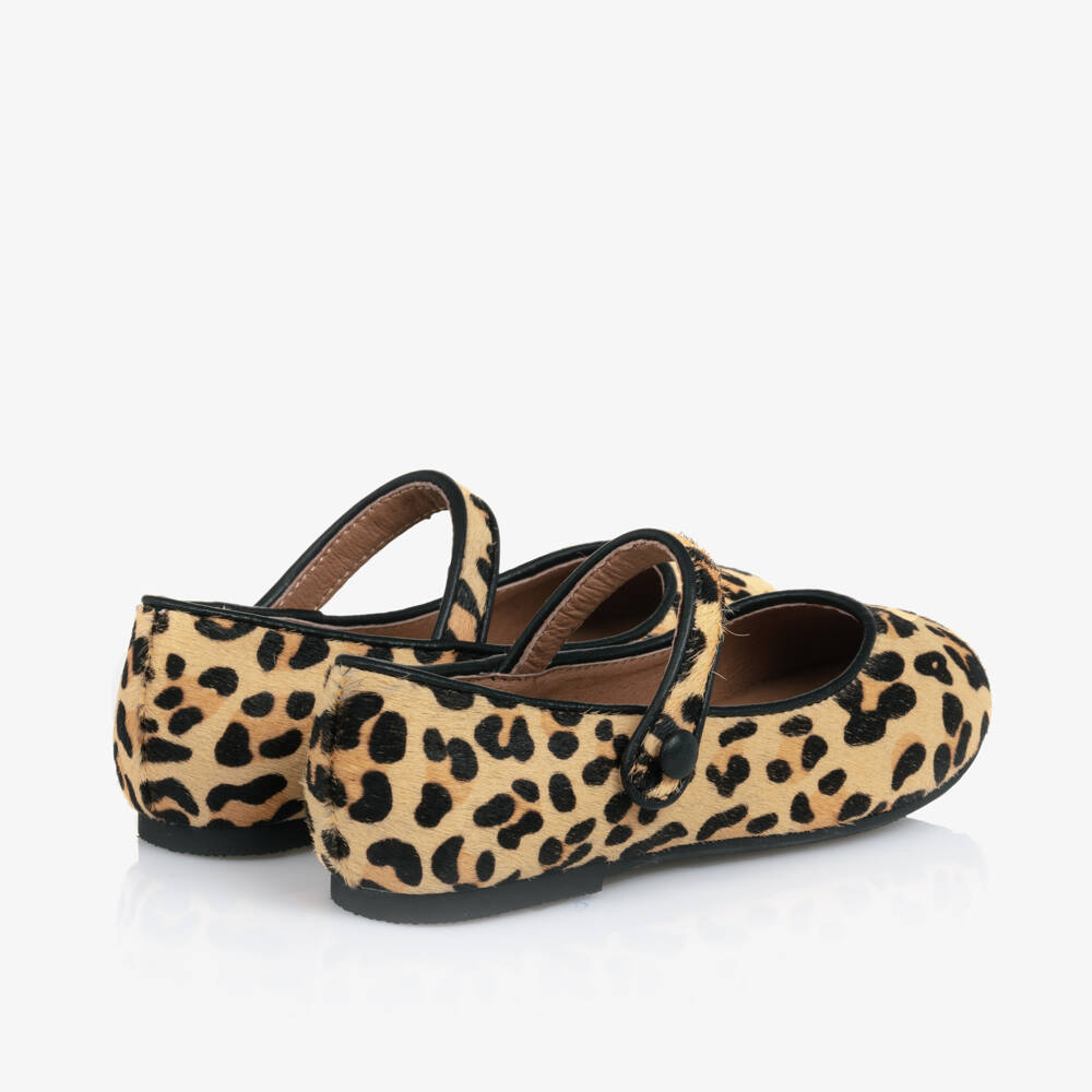 Age of Innocence-Girls Leopard Patterned Beige Flats | Childrensalon Outlet