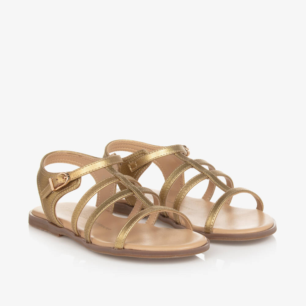 Age of Innocence-Girls Metallic Leather Gladiator Sandals | Childrensalon Outlet