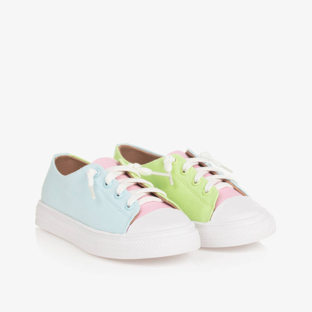 Age of Innocence-Girls Multicolour Canvas Slip-Ons | Childrensalon Outlet