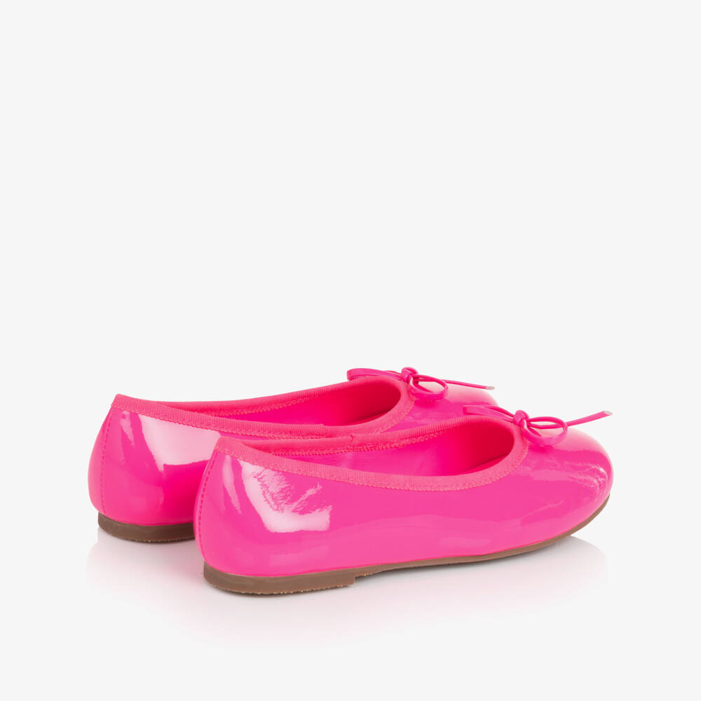 Age of Innocence-Girls Neon Pink Patent Leather Ballerina Pumps | Childrensalon Outlet