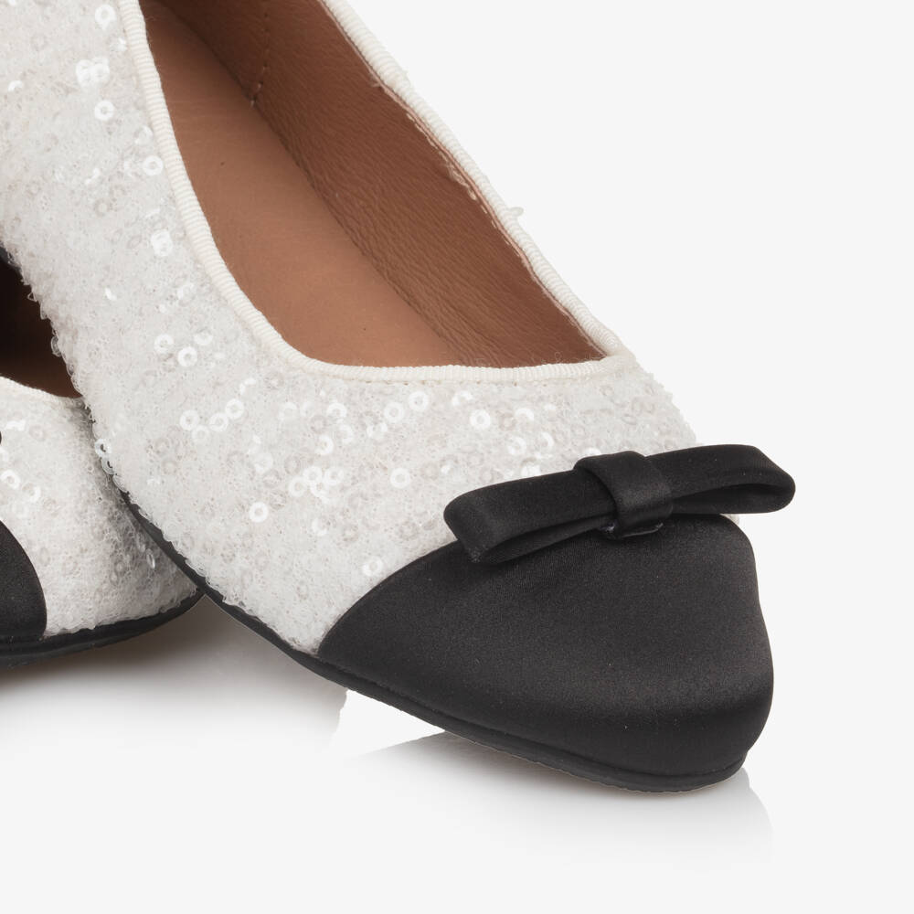 Age of Innocence-Girls Off-White Sparkle Pumps | Childrensalon Outlet