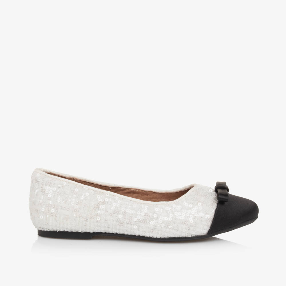 Age of Innocence-Girls Off-White Sparkle Pumps | Childrensalon Outlet