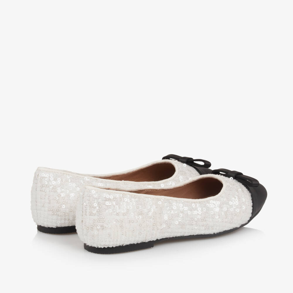 Age of Innocence-Girls Off-White Sparkle Pumps | Childrensalon Outlet