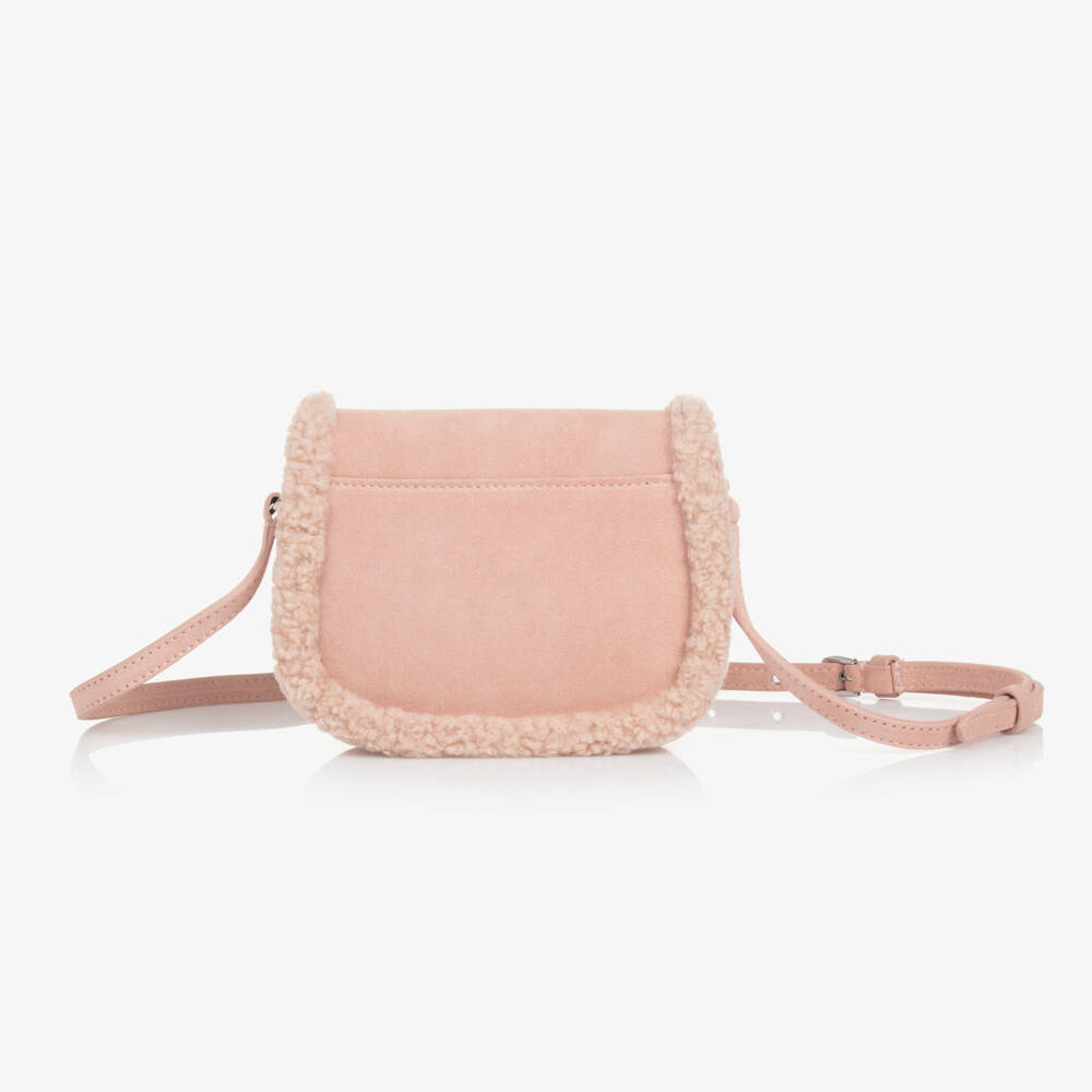 Age of Innocence-Girls Pink Suede Shoulder Bag | Childrensalon Outlet