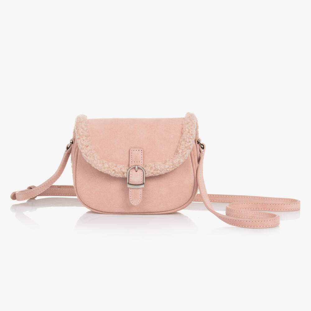 Age of Innocence-Girls Pink Suede Shoulder Bag | Childrensalon Outlet