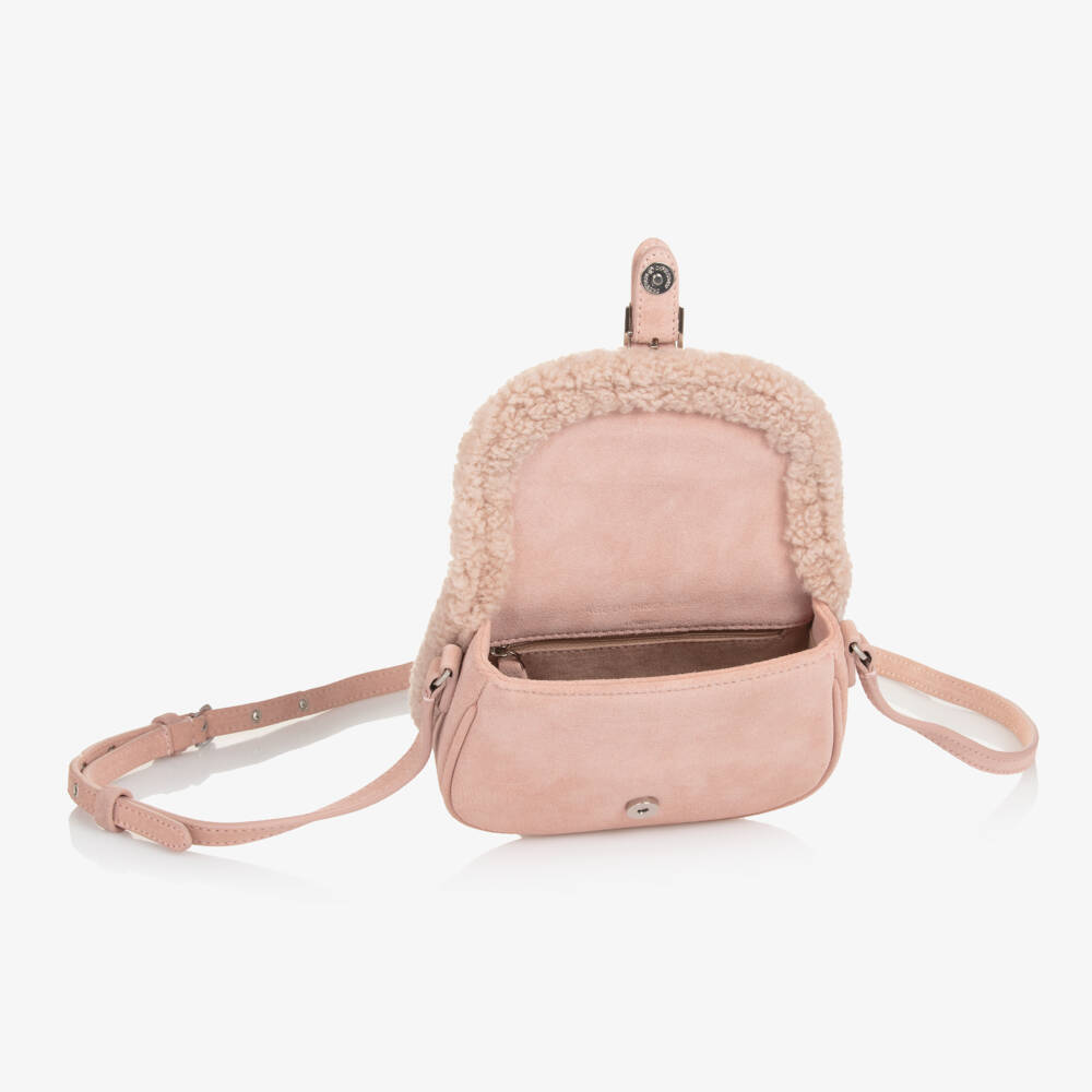 Age of Innocence-Girls Pink Suede Shoulder Bag | Childrensalon Outlet