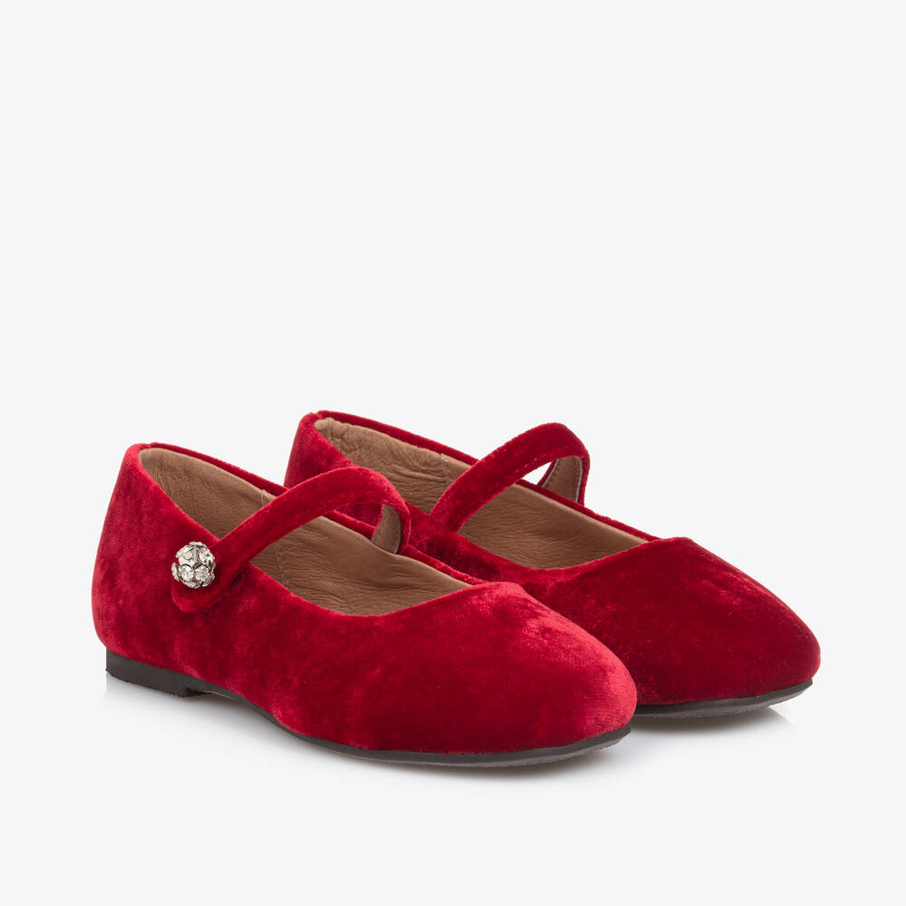 Age of Innocence-Красные бархатные туфли для девочек | Childrensalon Outlet