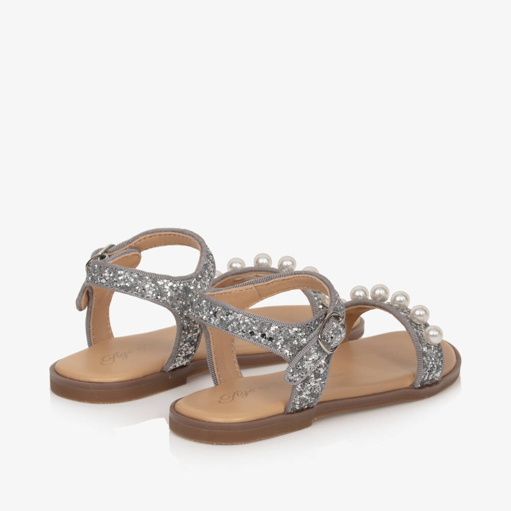 Age of Innocence-Girls Shimmering Pearl Sandals | Childrensalon Outlet