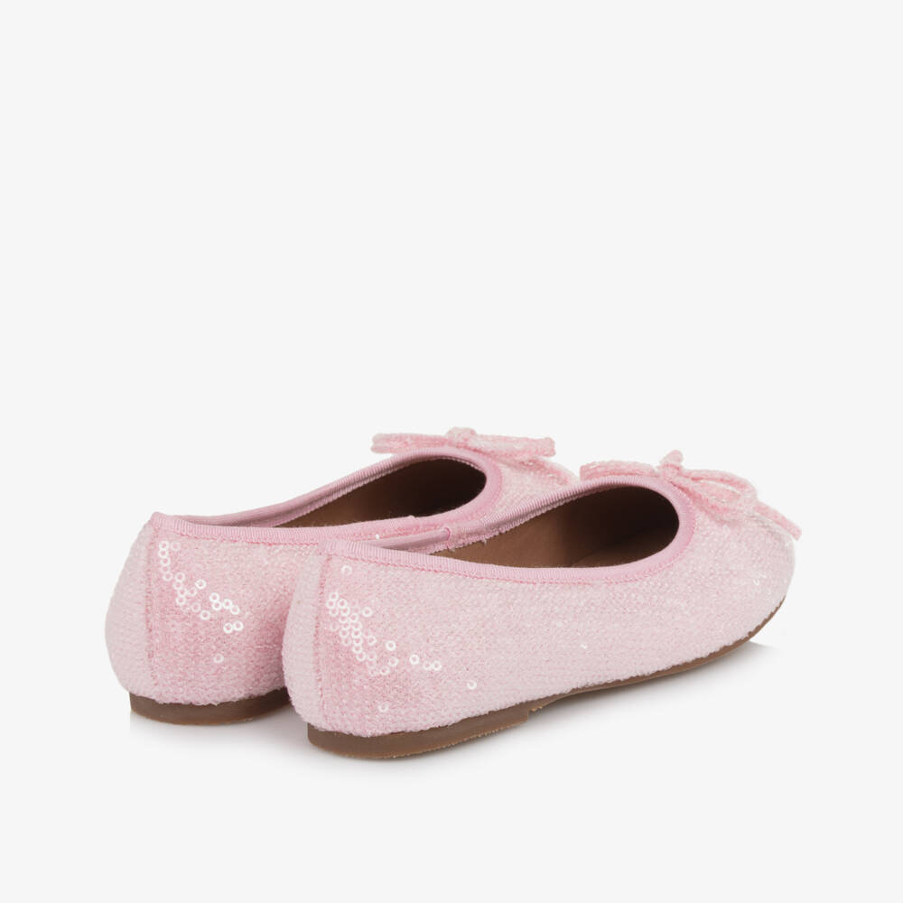 Age of Innocence-Girls Shimmering Pink Sequined Flats | Childrensalon Outlet