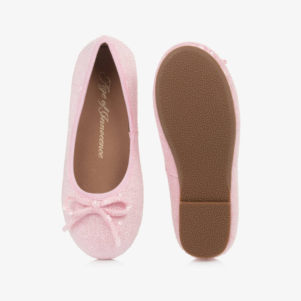 Age of Innocence-Girls Shimmering Pink Sequined Flats | Childrensalon Outlet