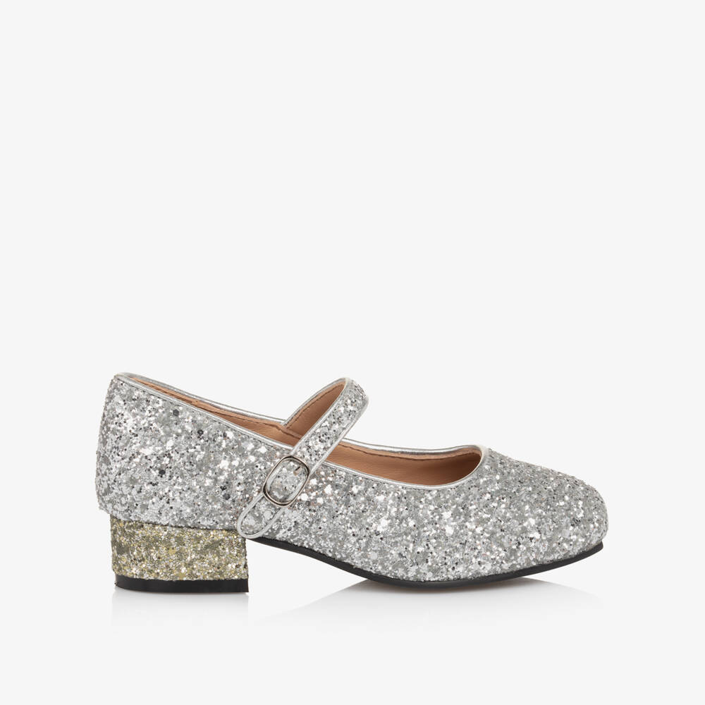Age of Innocence-Girls Sparkling Silver Heeled Shoes | Childrensalon Outlet
