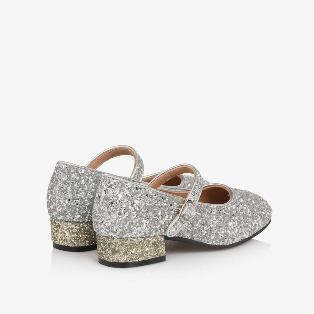 Age of Innocence-Girls Sparkling Silver Heeled Shoes | Childrensalon Outlet