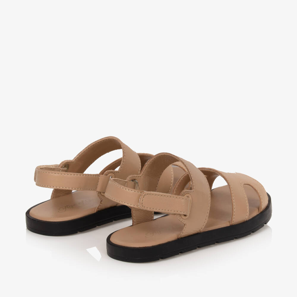 Age of Innocence-Girls Tan Leather Strap Sandals | Childrensalon Outlet