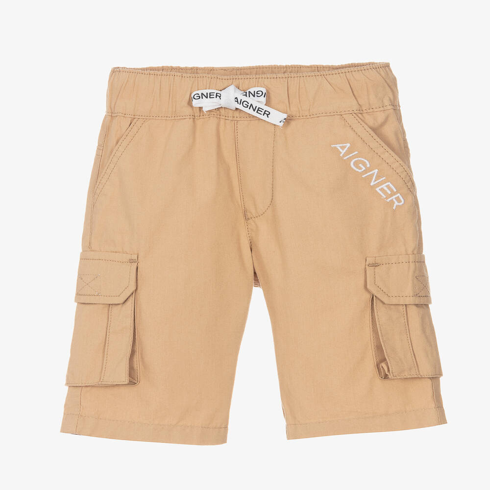 AIGNER - Beige Baby-Cargo-Baumwollshorts (J) | Childrensalon