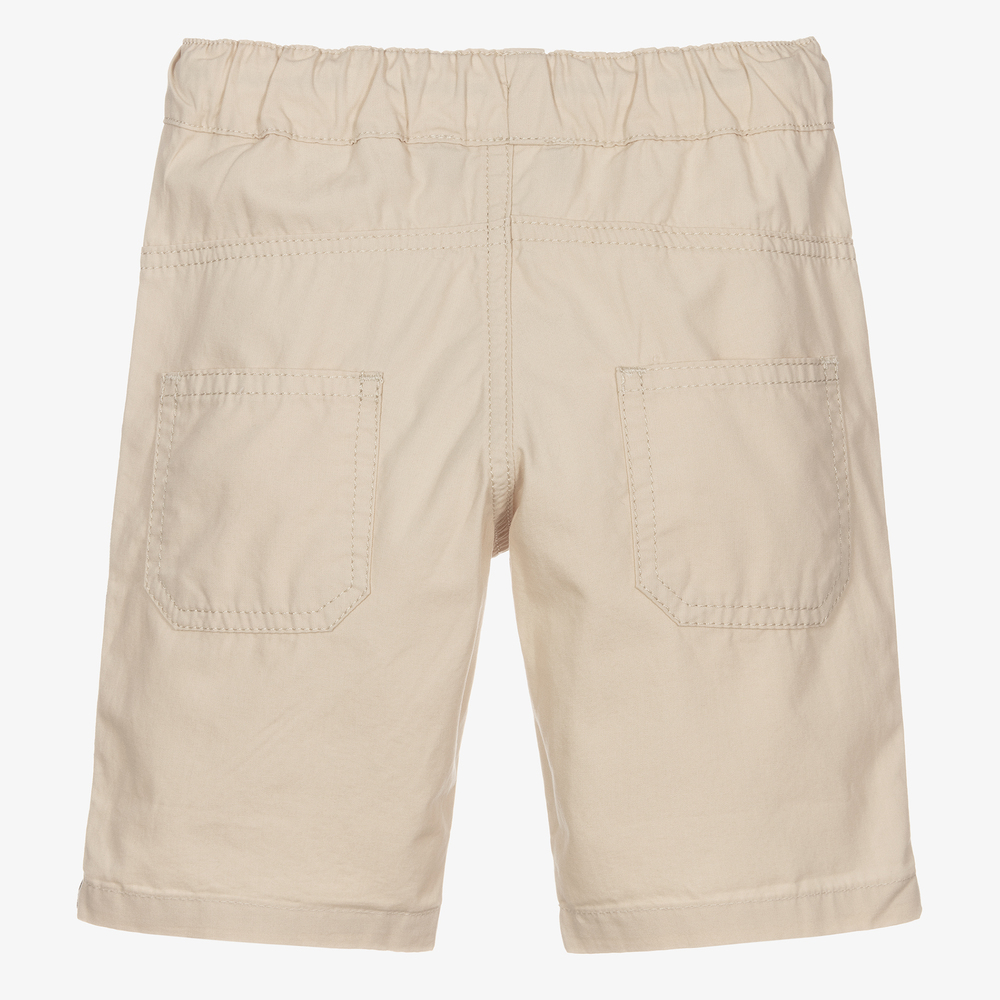 AIGNER-شورت أطفال ولادي قطن تويل لون بيج | Childrensalon Outlet