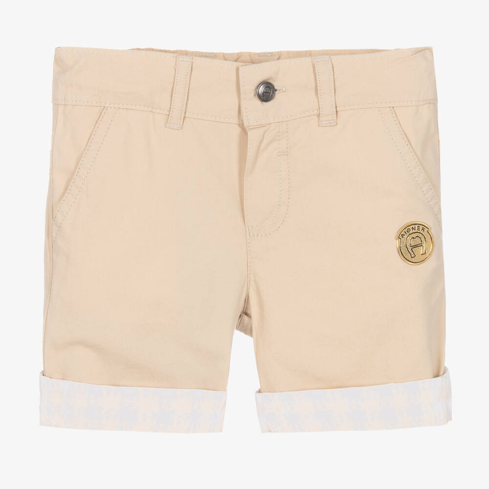 AIGNER-Бежевые хлопковые шорты для малышей | Childrensalon Outlet