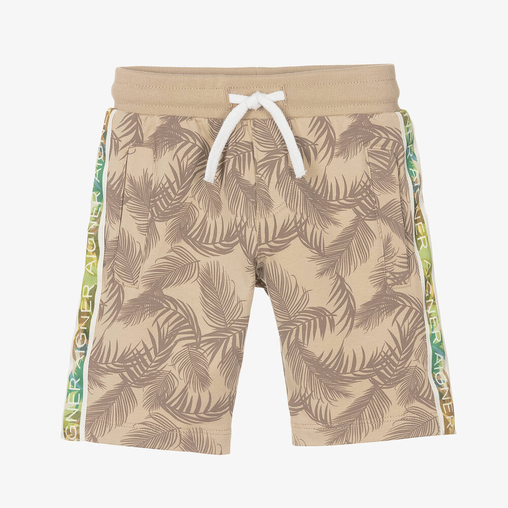 AIGNER - Short beige à palmiers bébé garçon | Childrensalon