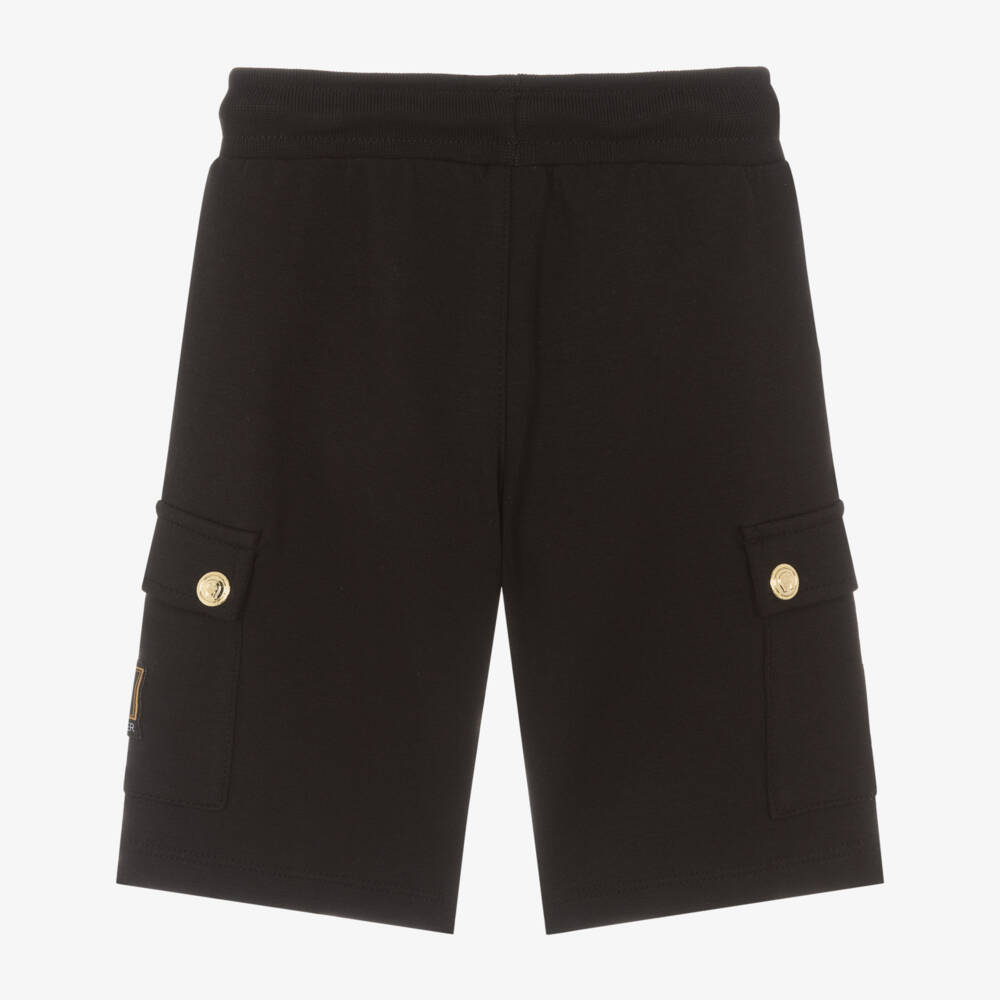AIGNER-Baby Boys Black Cotton Jersey Cargo Shorts | Childrensalon Outlet