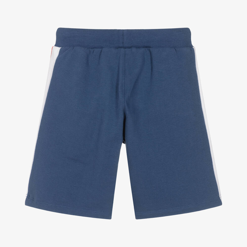 AIGNER-Baby Boys Blue Cotton Jersey Logo Shorts | Childrensalon Outlet