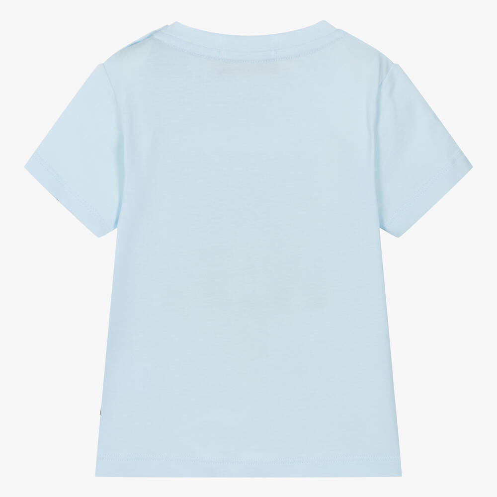 AIGNER-Baby Boys Blue Cotton T-Shirt | Childrensalon Outlet