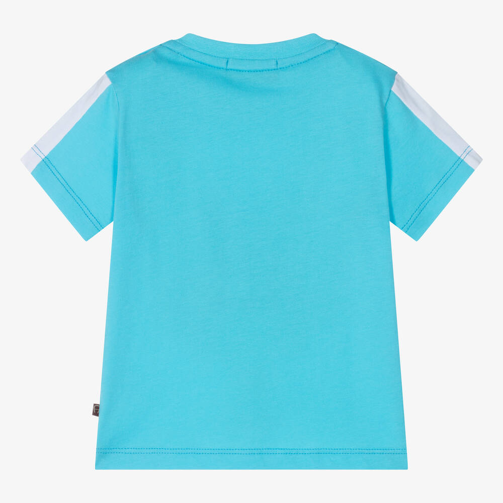 AIGNER-تيشيرت أطفال ولادي قطن لون أزرق | Childrensalon Outlet
