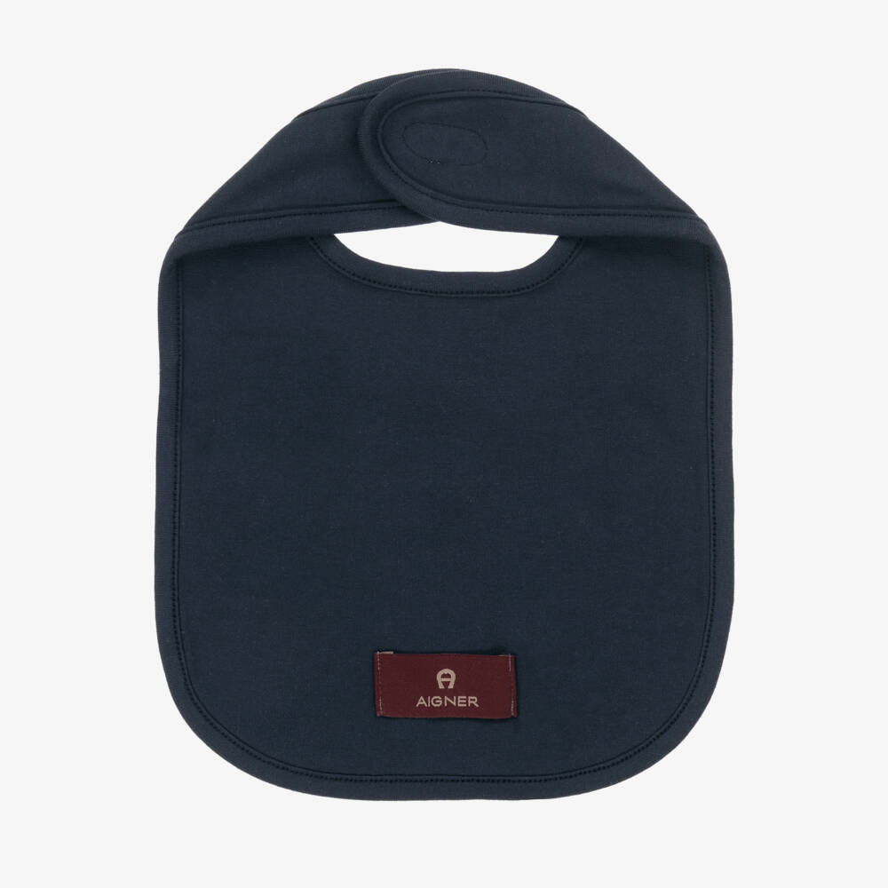 AIGNER-Baby Boys Classic Blue Feeding Bib | Childrensalon Outlet