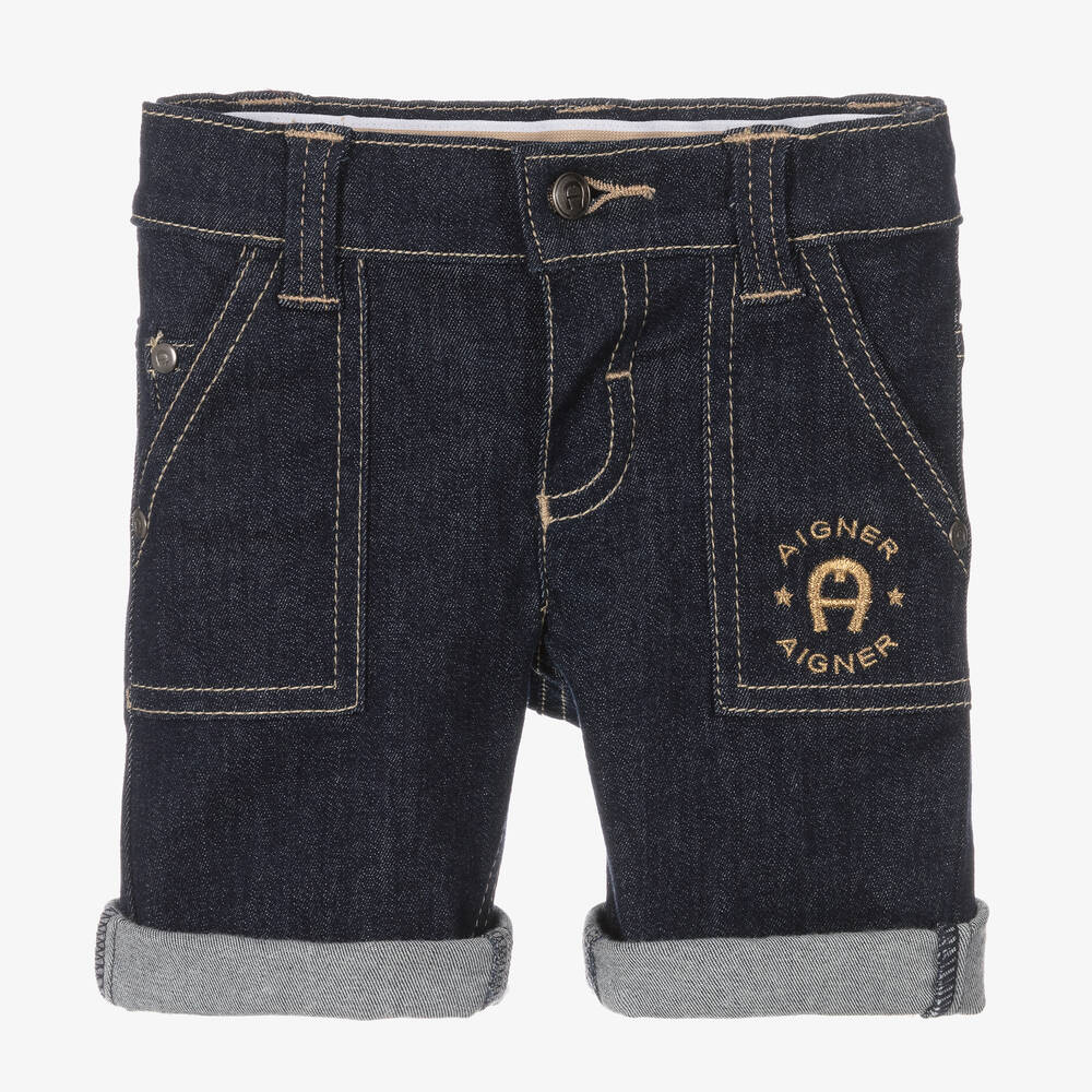 AIGNER Bermuda denim fonce bebe garcon Childrensalon Outlet