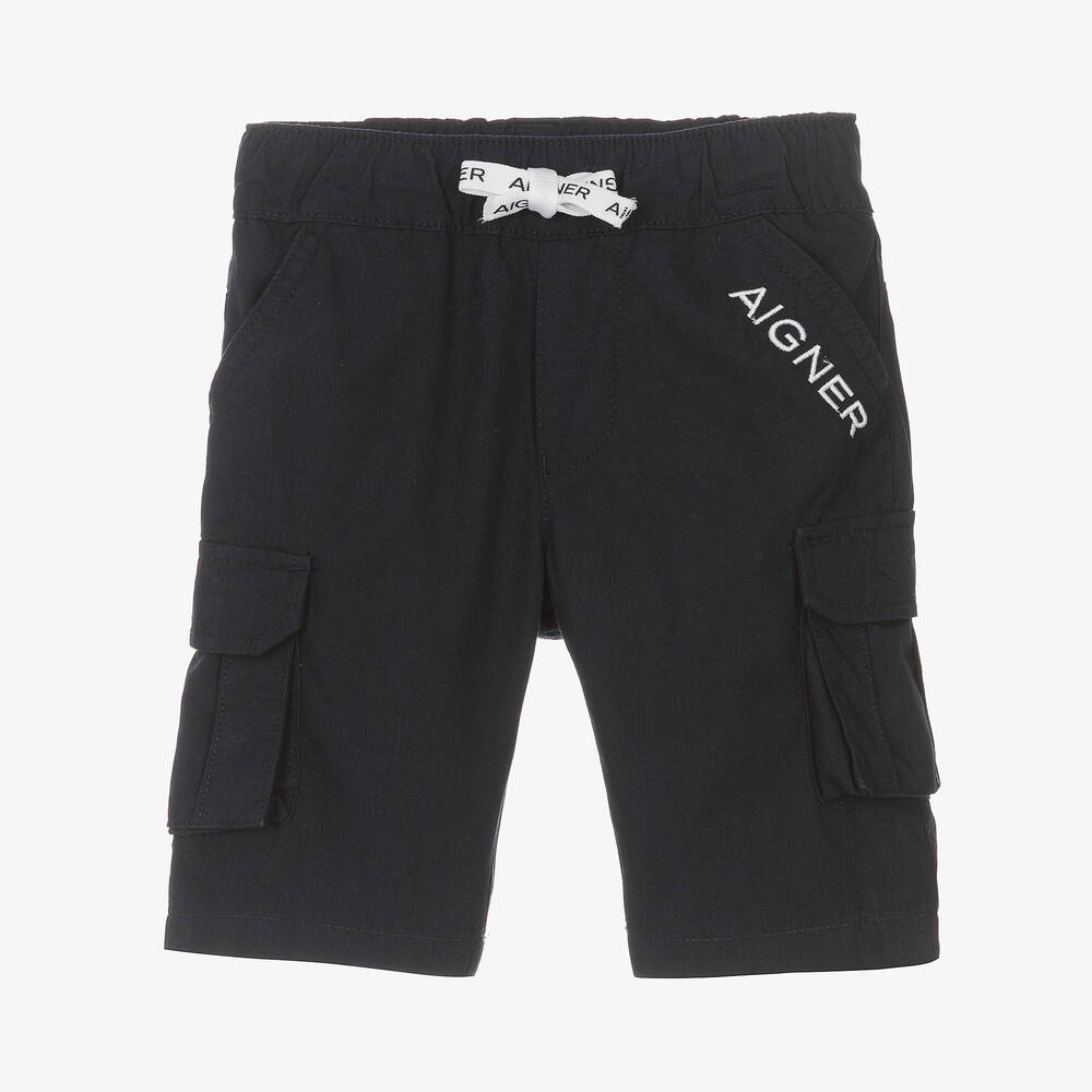 AIGNER - Navyblaue Baby-Cargo-Baumwollshorts | Childrensalon