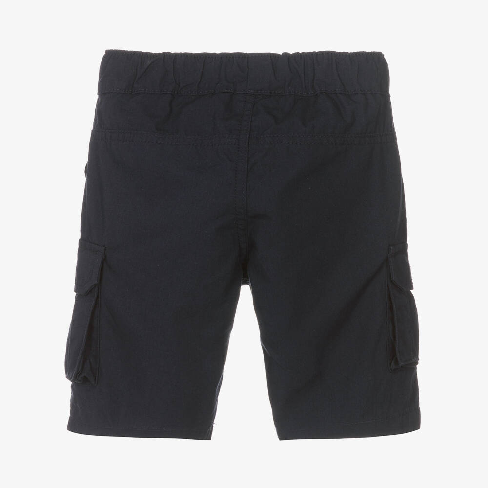 AIGNER-Baby Boys Navy Blue Cotton Cargo Shorts | Childrensalon Outlet