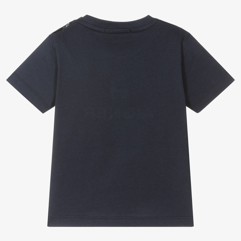 AIGNER-تيشيرت أطفال ولادي قطن لون كحلي | Childrensalon Outlet