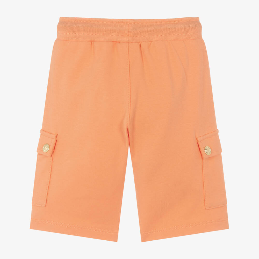 AIGNER-Baby Boys Orange Cotton Jersey Cargo Shorts | Childrensalon Outlet